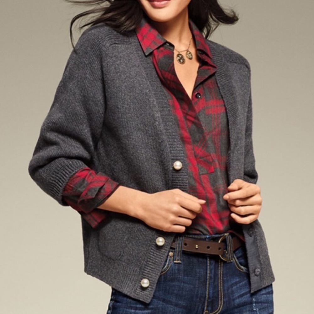 Cabi 3587 Cunningham Plaid Popover Tunic Top U27